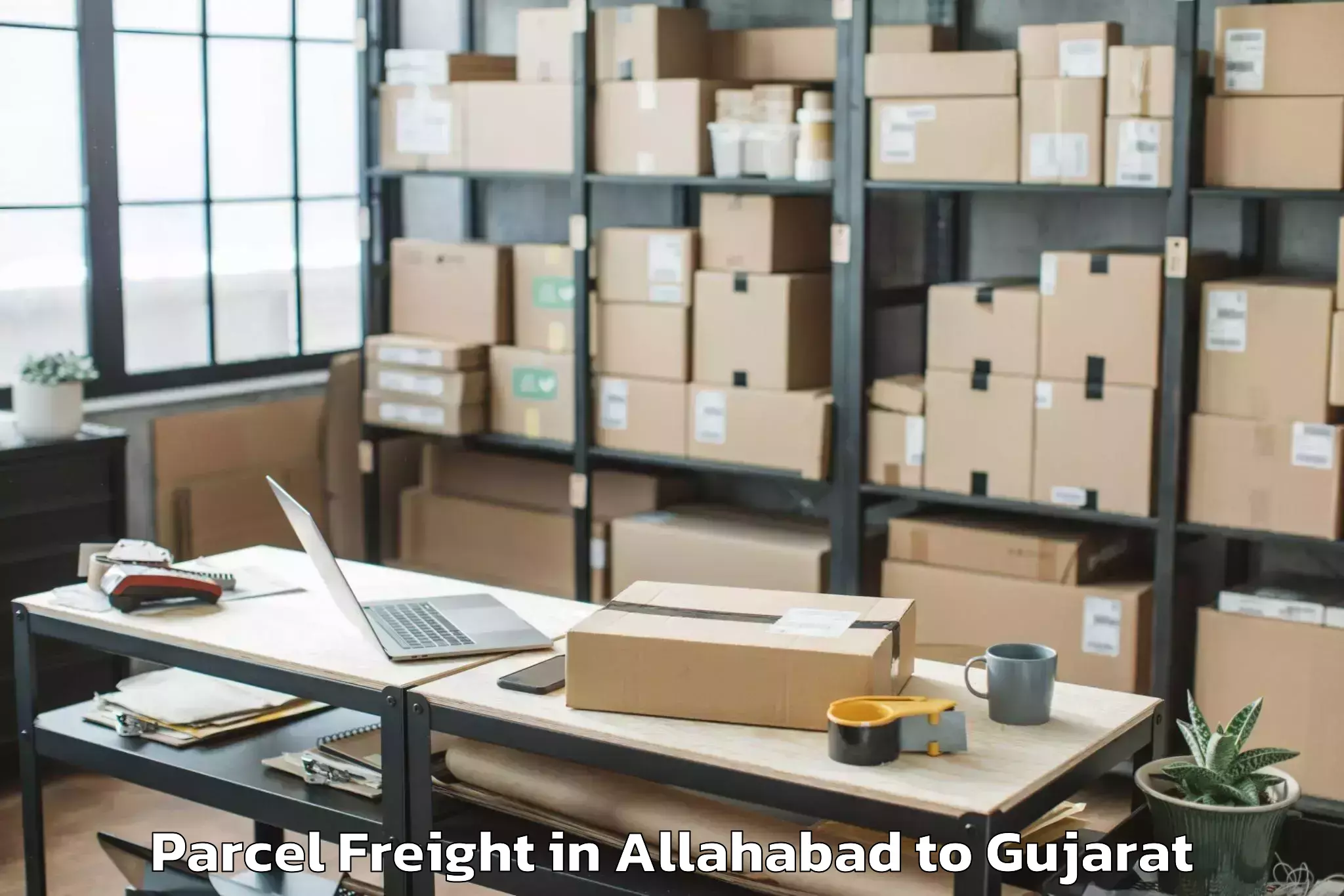 Book Your Allahabad to Jambughoda Parcel Freight Today